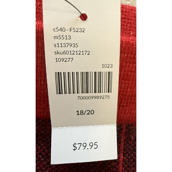 Lane Bryant Womens Plus Size Plaid Pencil Skirt Red Size 18/20 New With Tags - Picture 4 of 8